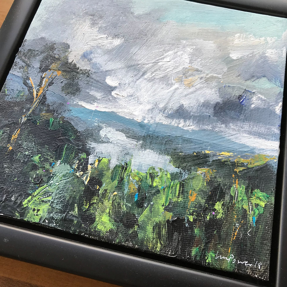 Thumbnail: ‘Lake View’ - 15cm x 15cm original landscape
