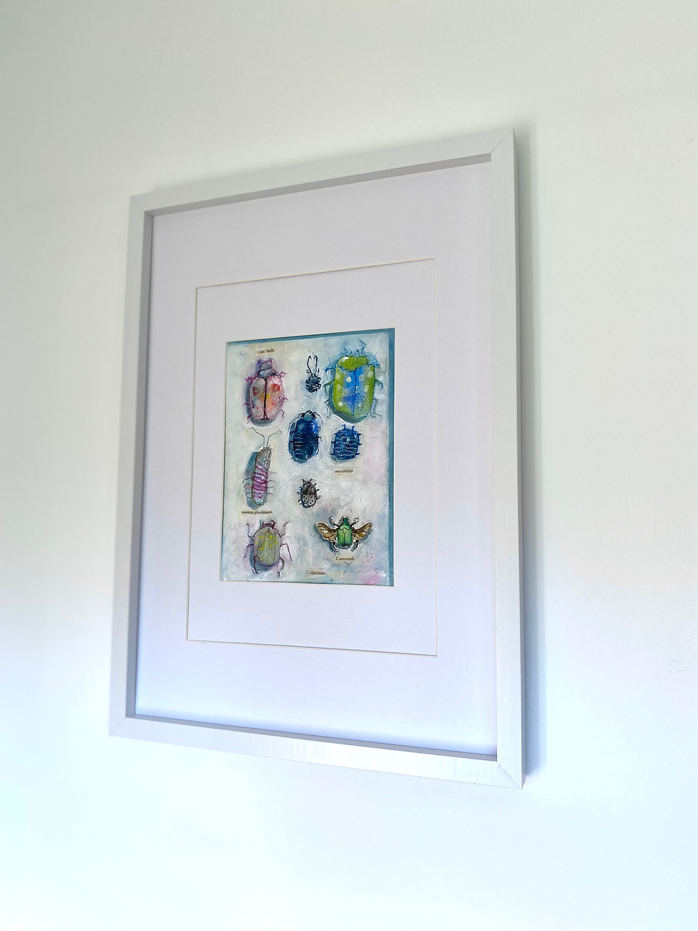Thumbnail: ‘Bug Collection #11 - Original mixed media Beetle painting
