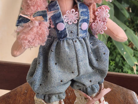 Aprenda Como Fazer Jardineira de Jeans Velho da Boneca Celeste | Passo a Passo - Moldes grátis!