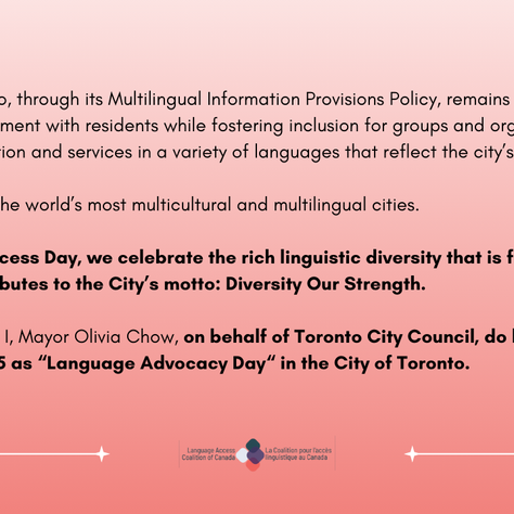 Celebrating Canadian Language Advocacy Day