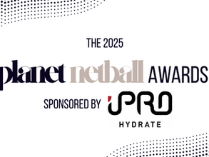 Planet Netball awards logo with iPRO Hydrate logo