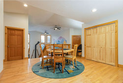 Washer & dryer through the bifold doors.