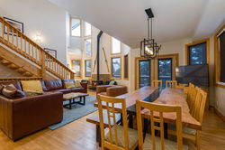 Lodge Living Space. Stairs to 4 bdrms.