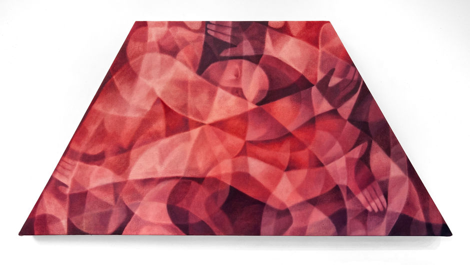 oil painting on canvas olivia springberg artist contemporary sculpture woodworking Contemporary emerging artist cubism cubist custom handmade canvas jewish art judaica mysticism dreams kabbalah dream theory abstract geometric colorful custom frame