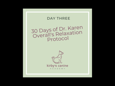 Day 3 - 30 Days of Dr. Karen Overall's Relaxation Protocol