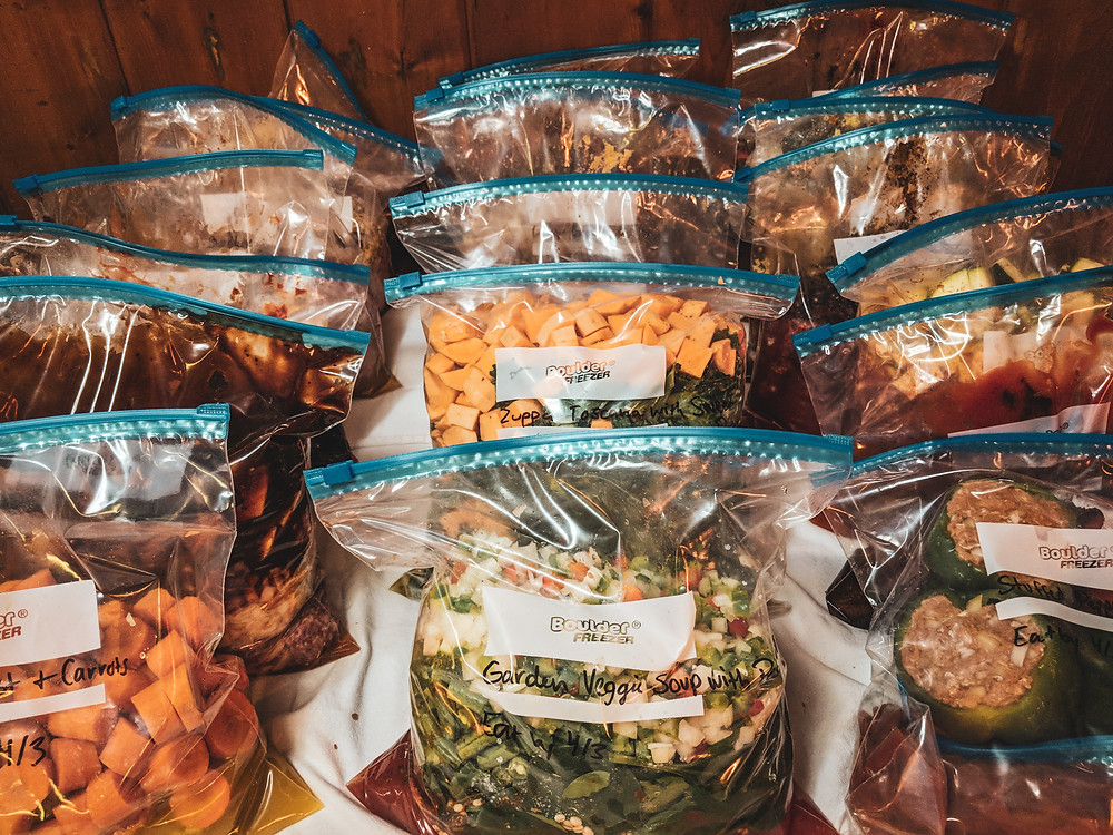 Completed crockpot freezer meals