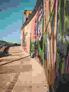 Main walkway in Comuna 13 in Medellín, Colombia.