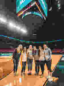 Attending shootaround for the SDSU Jackrabbits in the Sweet 16 NCAA women's basketball tournament.