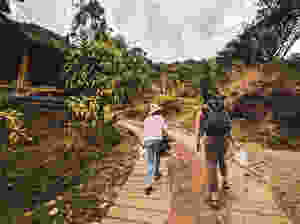 Walking to the Chocolate House in the mountains near Jardin, Colombia.