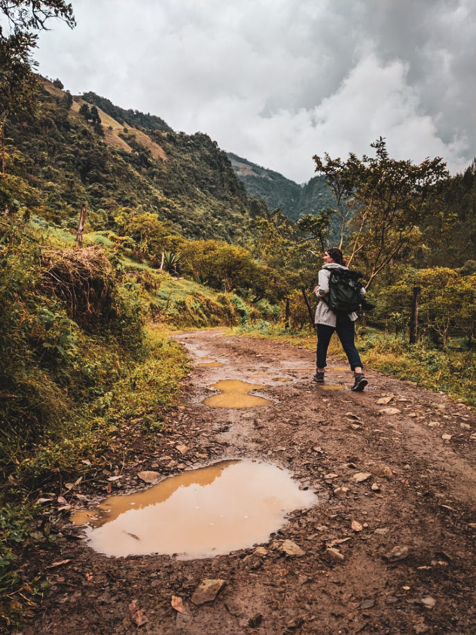 Hiking in Jardin, Colombia.