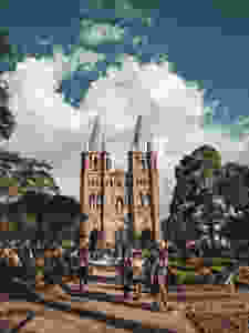 Basilica of the Immaculate Conception in Jardin, Colombia.