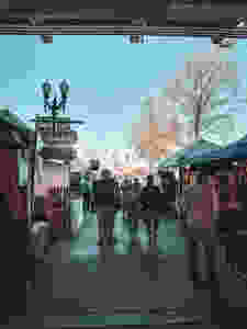 Looking at the vendor booths at the Portland Saturday Market in the PNW.