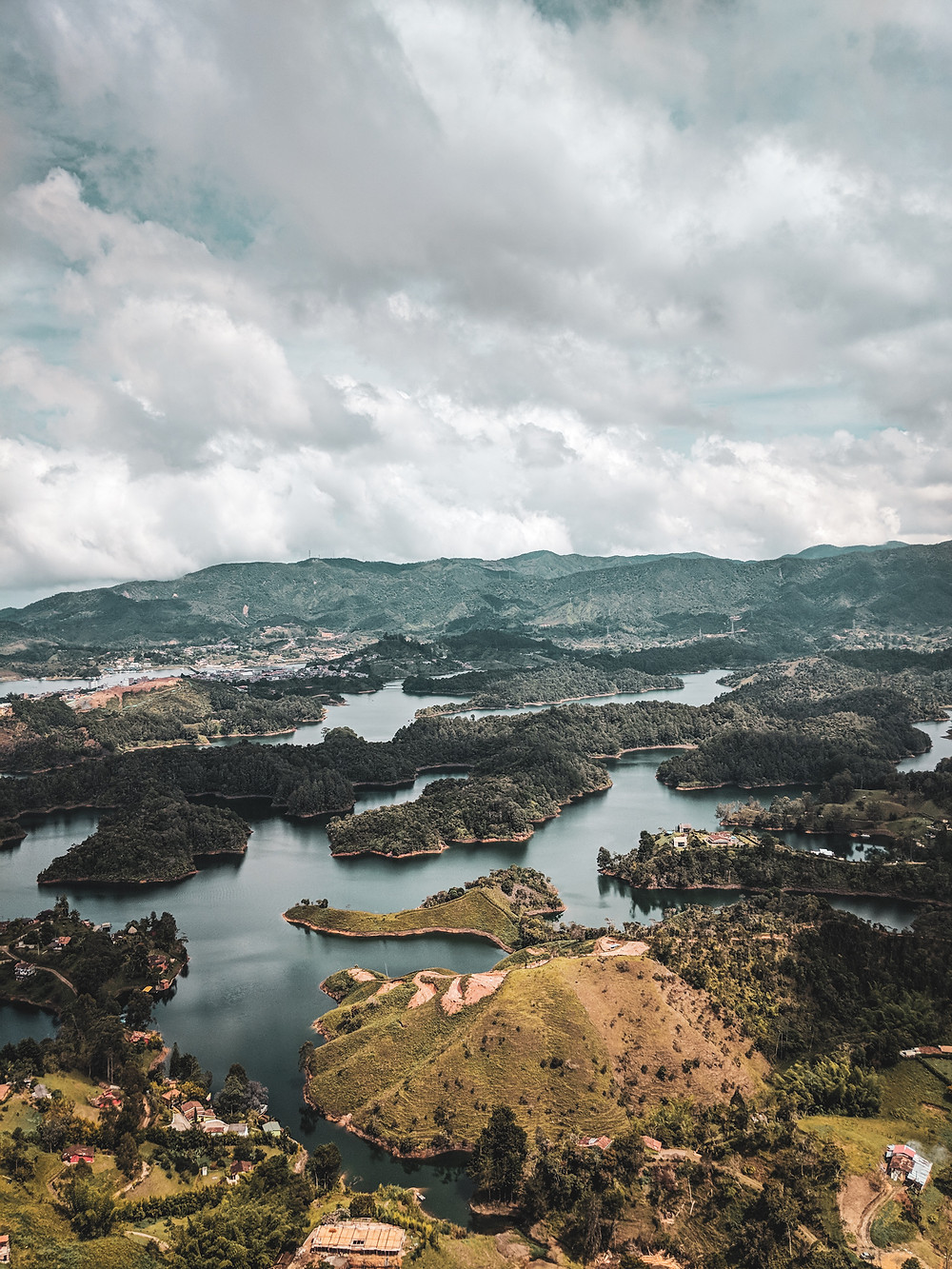 View from the top of El Peñón near Guatapé, Colombia.
