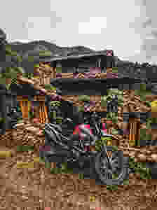 Renting a motorbike in the mountains of Jardin, Colombia.