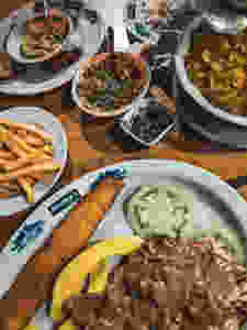 Typical Colombian food in Medellín.