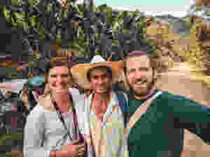Photo with our guide in Jardin, Colombia.