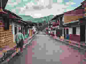 Walking the streets of Jardin, Colombia.