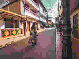 Walking down the colorful streets of Guatapé, Colombia.