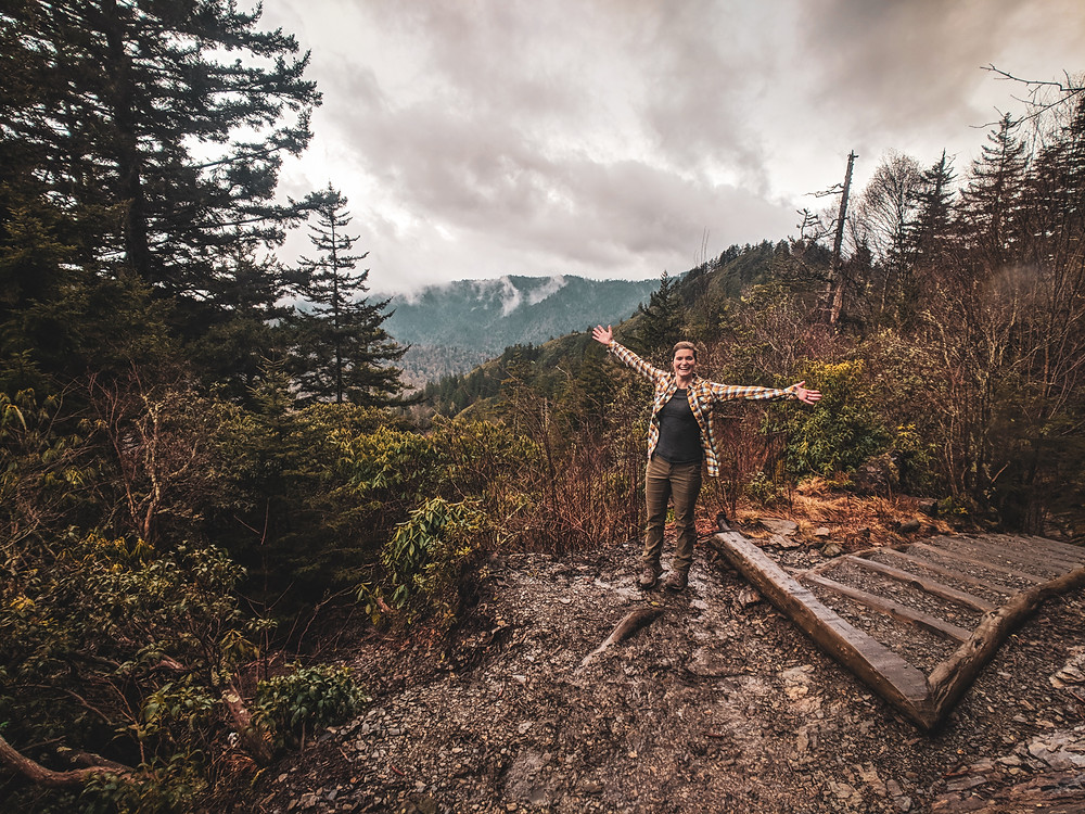Hiking in the Smoky Mountains sharing ways to make money blogging.