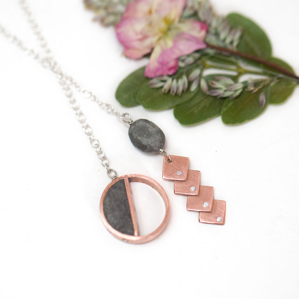 Thumbnail: Copper and Paper Slip Necklace