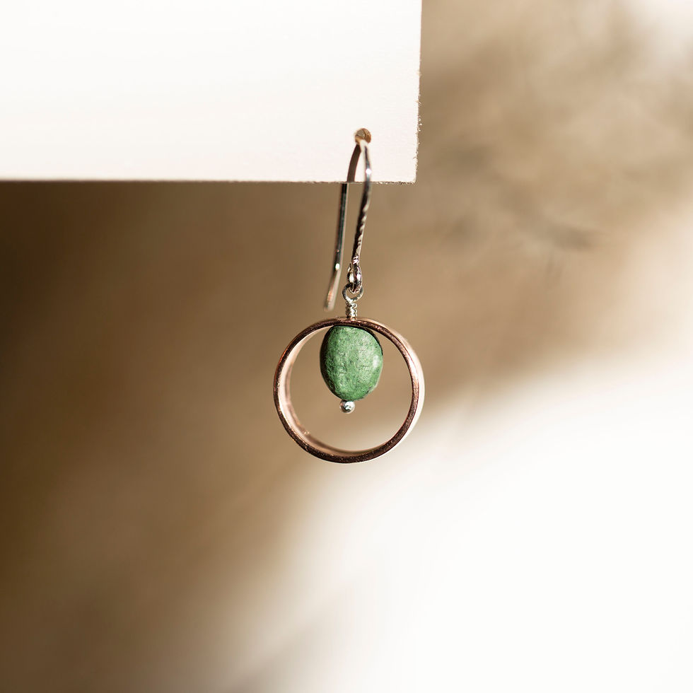 Thumbnail: Copper and Paper 'Pebble' Earrings