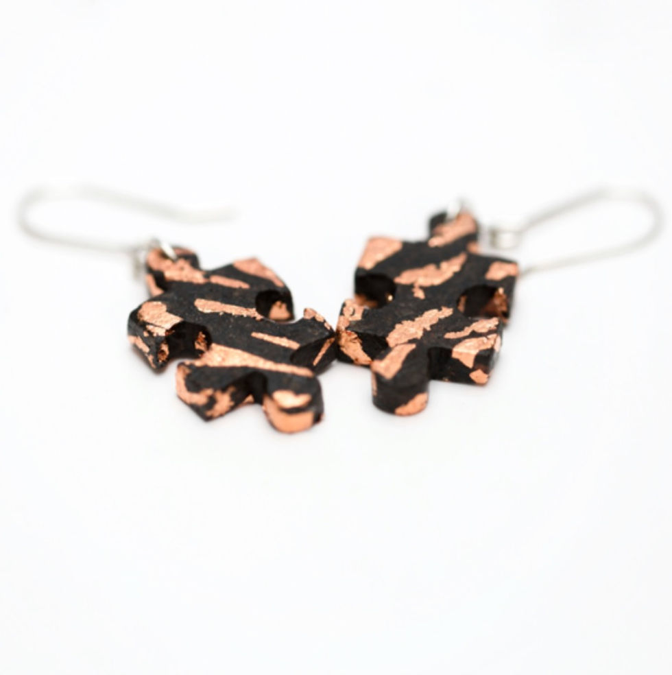 Thumbnail: Paper Puzzle Piece earrings