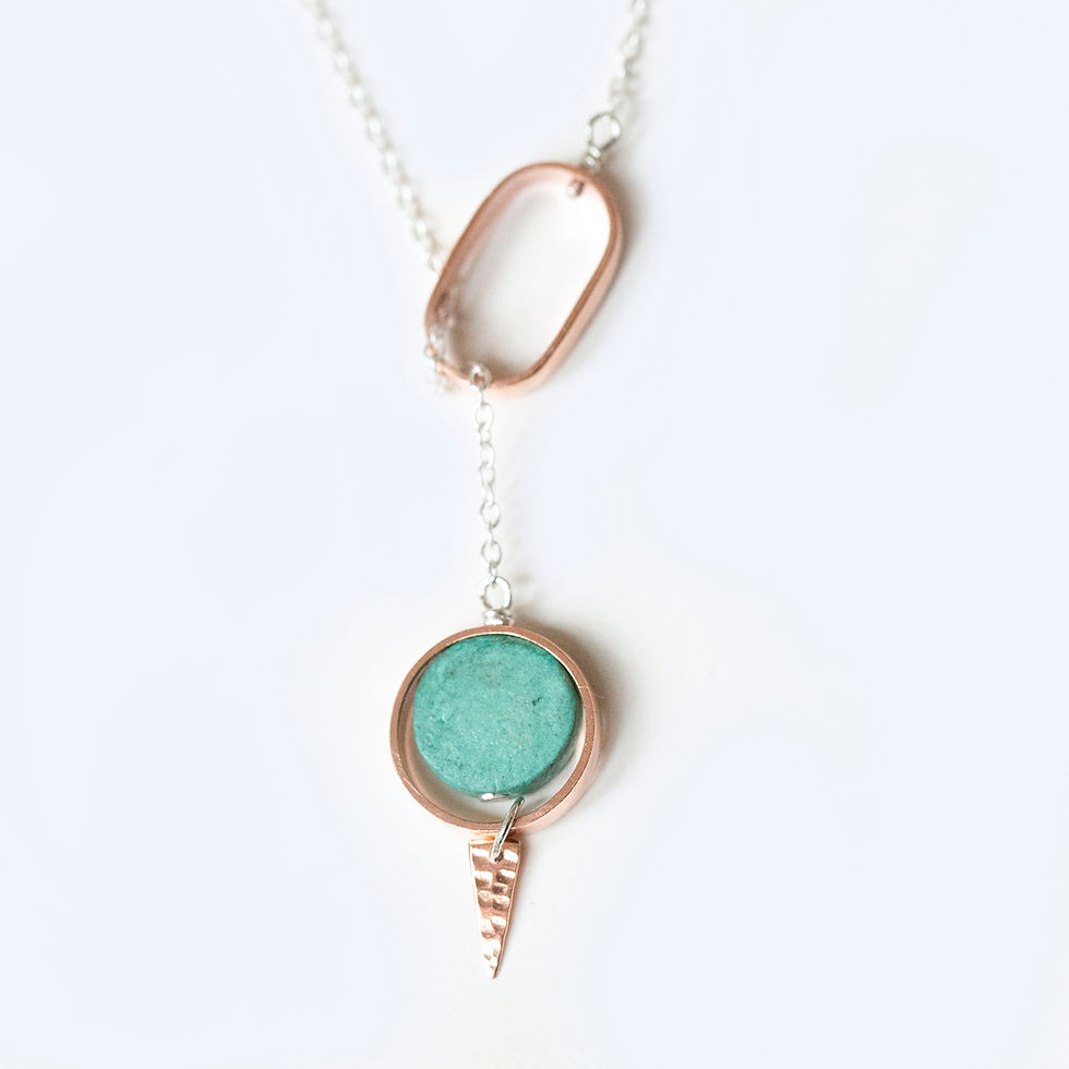 Thumbnail: Copper & Paper Slip Necklace