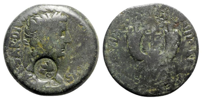 Solar Eclipse of AD 39 with Caligula Countermark."Let them hate me as long as they fear me."