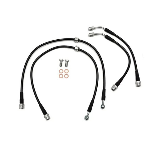 Image of 034Motorsport Stainless Steel Braided Brake Line Kit Audi and VW MQB / MQB EVO