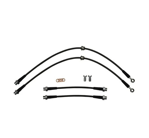 Image of 034 Motorsport Stainless Steel Braided Brake Line Kit Audi A3 8P, VW Golf 5 GTI