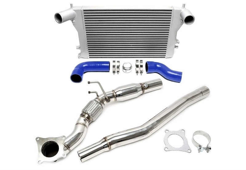 Intercooler Kit LLK + Cat Downpipe Audi S3 8P, TTS 8J / VW Golf 6R
