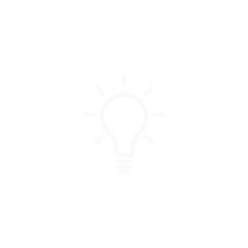 Lightbulb icon representing the thoughtful and insightful questions asked during coaching sessions to promote deeper reflecti