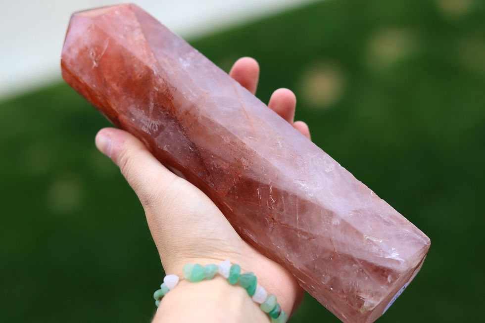 Natural Red Hematoid Tower