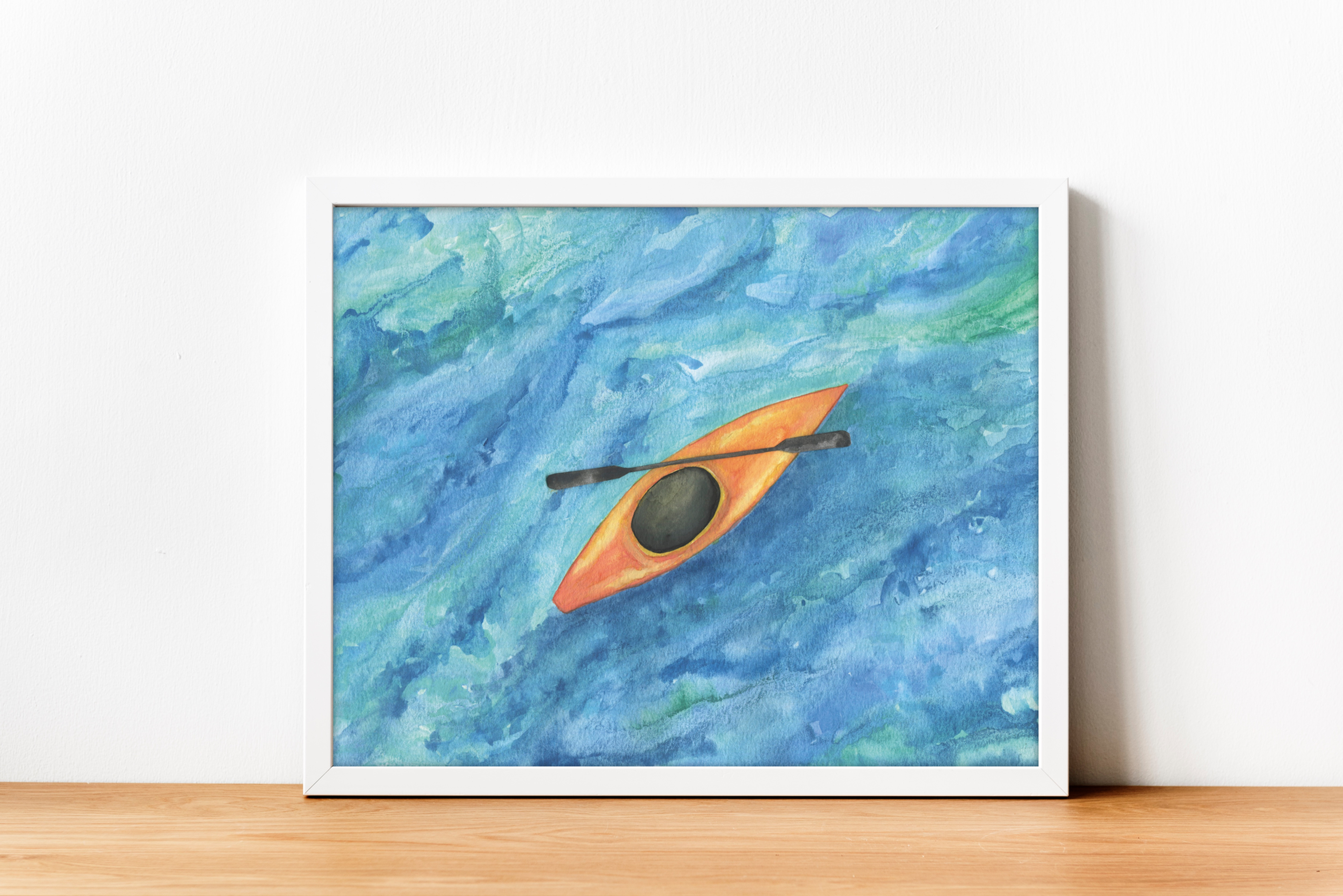 Kayak Watercolor Print