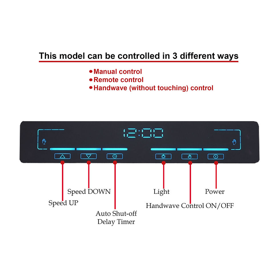 Thumbnail: 900 CFM Handwave Control Wall Mounted Chimney Model# RXN-W22-30