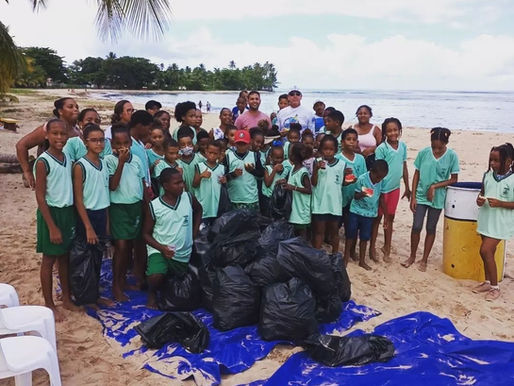 Semana Nacional de Limpeza dos Mares na Bahia meu rei! Praia de Aratuba em Vera Cruz Itaparica.