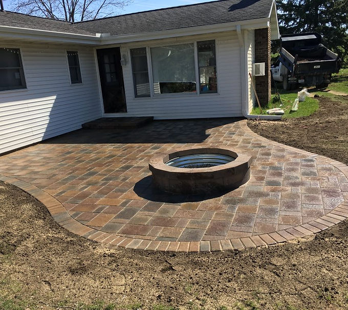 paver patio and firepit