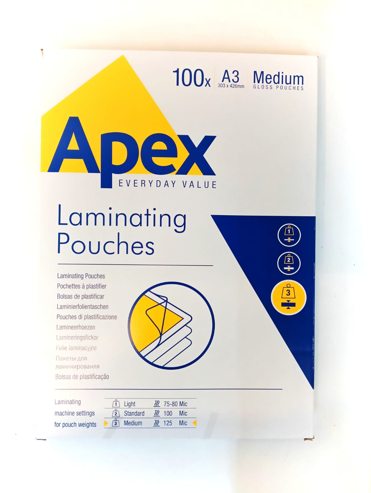 POUCHES PER PLASTIFICARE A3 100PZ,125MIC