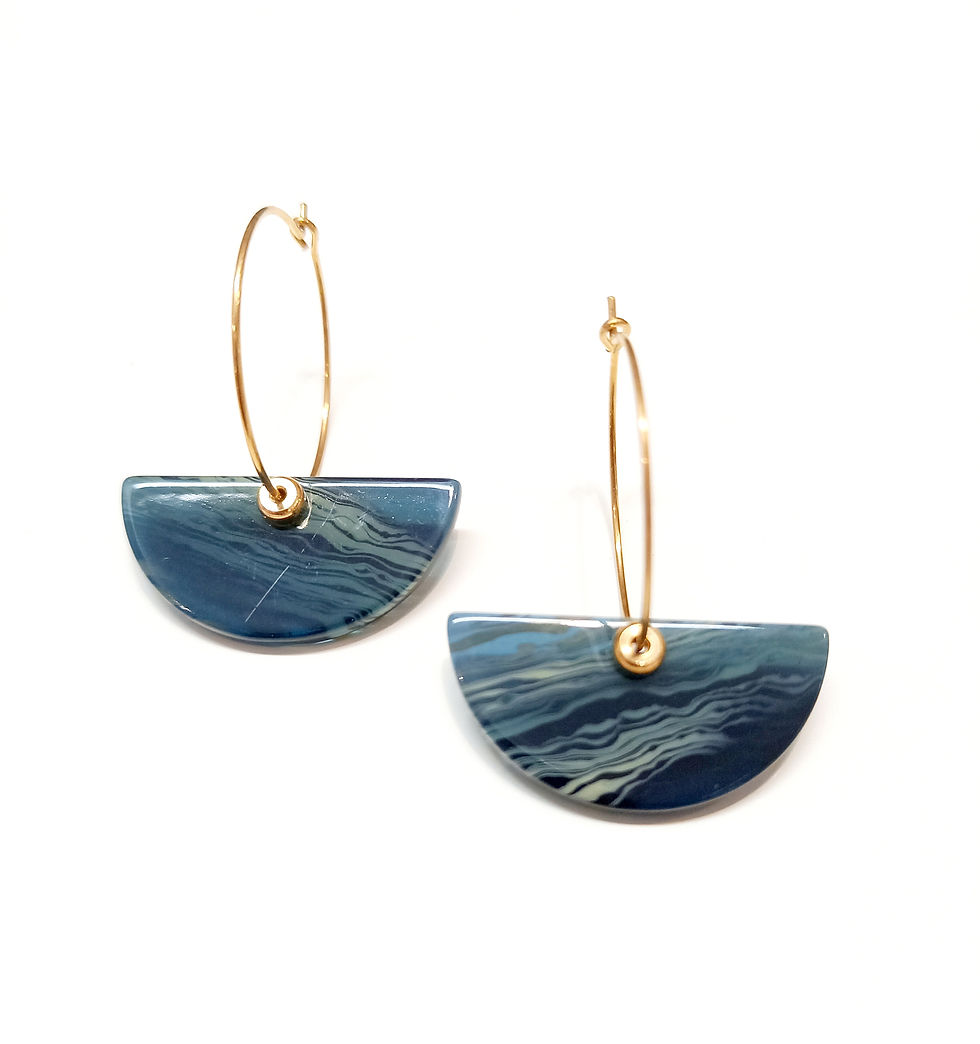 Miniature : Boucles d'oreilles Créole en acétate
