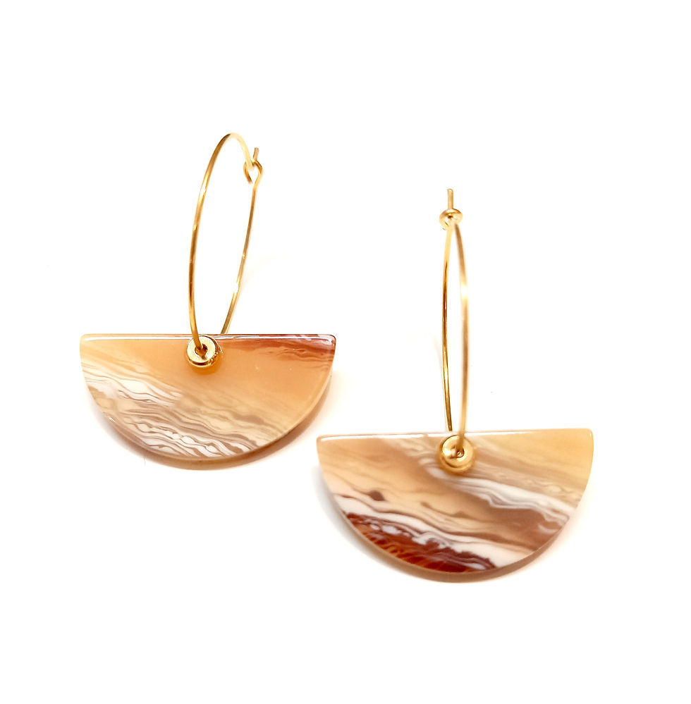 Miniature : Boucles d'oreilles Créole en acétate
