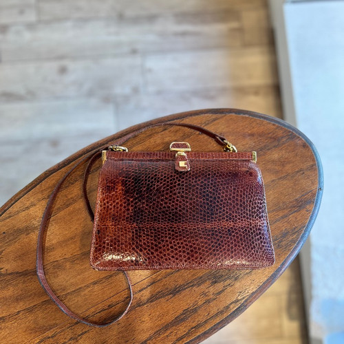 GENUINE LIZARDSKIN ハンドバッグ レディース