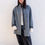 Thumbnail: wool beaver mockneck coat grey