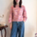 rainbow pink gradation knit