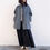 Thumbnail: wool beaver mockneck coat grey