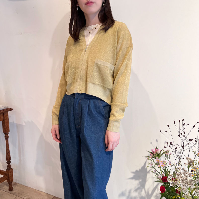 Thumbnail: shinny gold gip jacket cardigan再入荷!