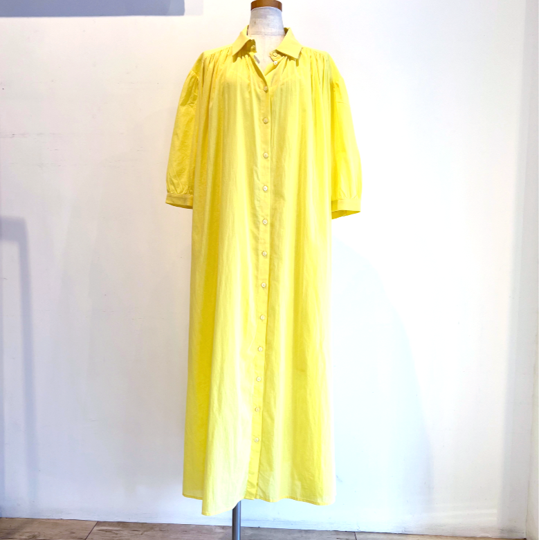 Thumbnail: lemon yellow organic cotton dress