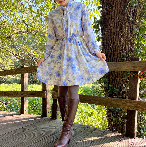 Thumbnail: stella order made dress Monet water blue