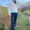 Thumbnail: bell bottoms indigo blue jeans