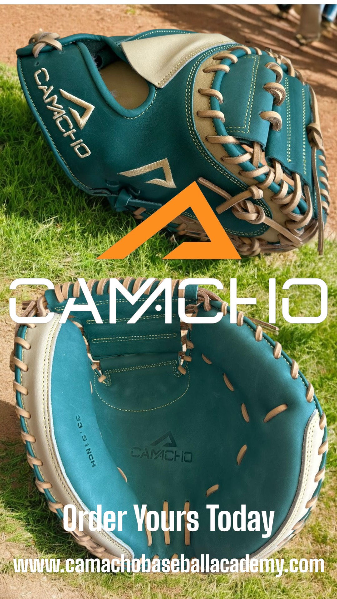 Guante de béisbol profesional para receptor Camacho Sports Gear n.° 5 de 33,5"