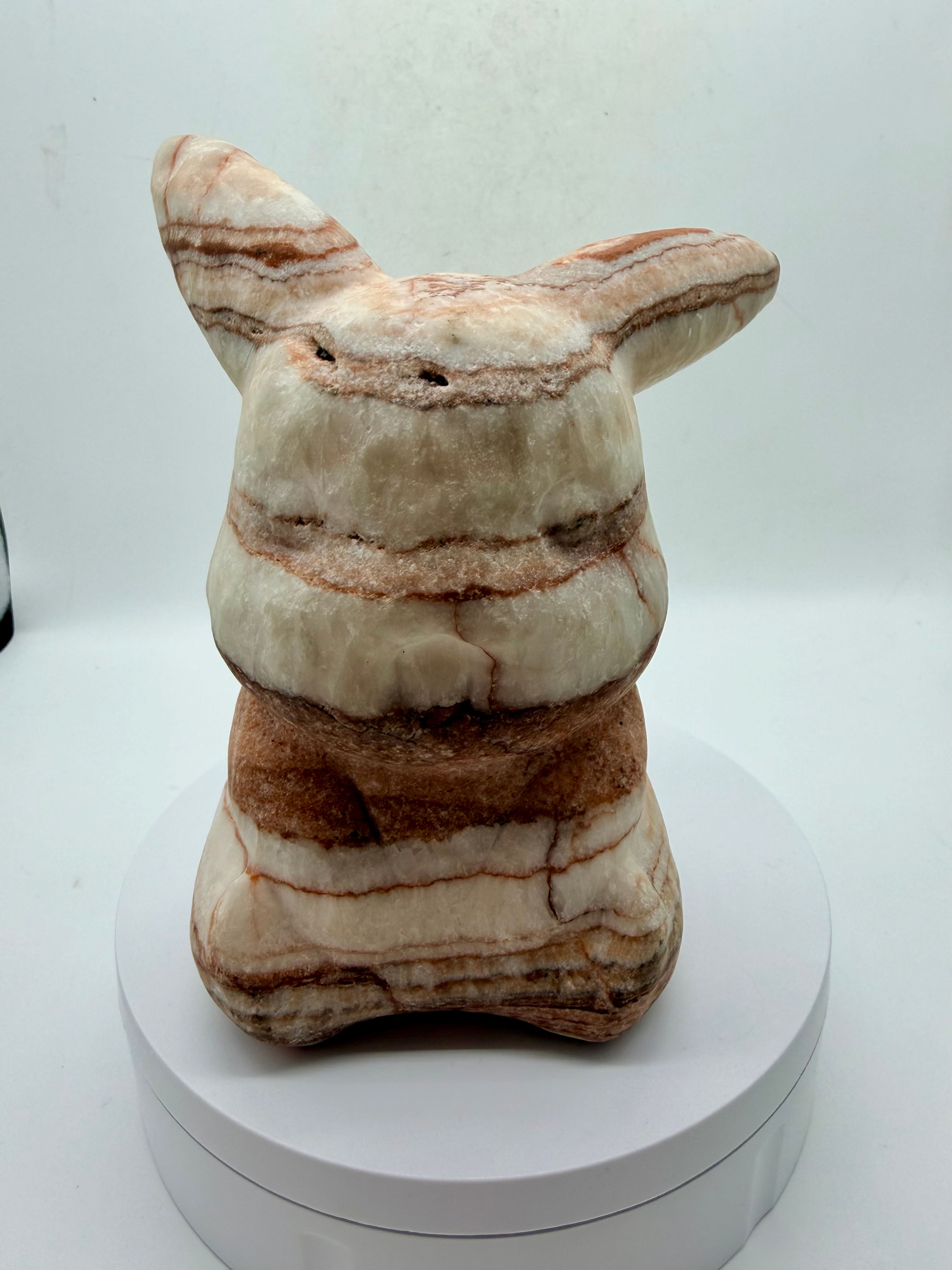 Banded Calcite Pokemon Pikachu Carving 14cm high 1.25kg